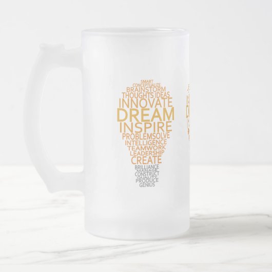 Inspirerend gloeilamp aangepaste mokken, kies stij matglas bierpul (Links)