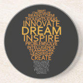 Inspirerend gloeilamp aangepaste onderzetters (Voorkant)
