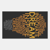 Inspirerend gloeilamp aangepaste stickers (Voorkant)