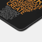 Inspirerend gloeilamp aangepaste tekst bureaumat (Hoek)