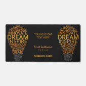 Inspirerend gloeilamp aangepaste tekst bureaumat (Voorkant)