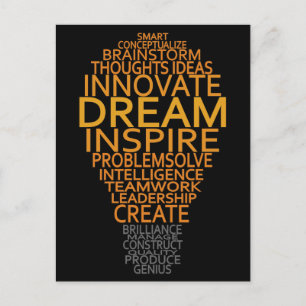 Inspirerend Gloeilamp custom briefkaart