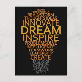 Inspirerend Gloeilamp custom briefkaart