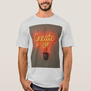 Inspirerend gloeilamp ontwerp t-shirt