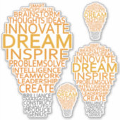 Inspirerend gloeilamp stickers (Voorkant)