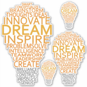 Inspirerend gloeilamp stickers