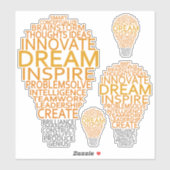 Inspirerend gloeilamp stickers (Vel)