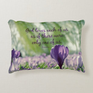 Inspirerend God houdt van elk van ons citaat Decoratief Kussen