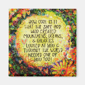 Inspirerend God is Cool Inspirivity Faith Fun Magneet (Voorkant)