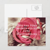 Inspirerend God Quote Masterstuk Briefkaart (Voorkant / Achterkant)