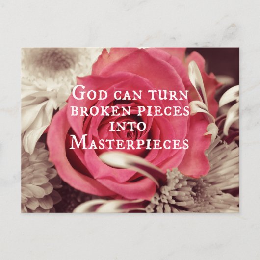 Inspirerend God Quote Masterstuk Briefkaart (Voorkant)