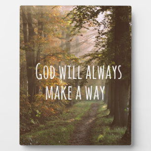 Inspirerend God zal een Way Quote maken Fotoplaat