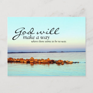 Inspirerend: God zal een weg maken... Briefkaart