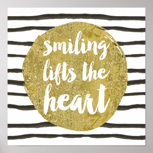 Inspirerend Gold Lettering Typography Quote Poster (Voorkant)