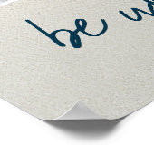 Inspirerend golven van het Surf Turquoise Blue Oce Poster (Hoek)