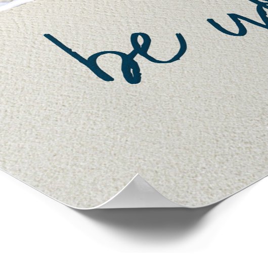 Inspirerend golven van het Surf Turquoise Blue Oce Poster (Hoek)