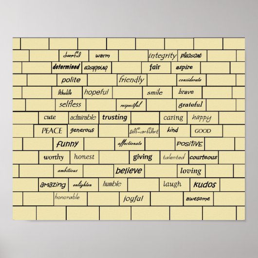 Inspirerend graffiti afdrukken poster (Voorkant)