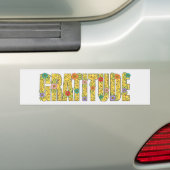 Inspirerend Gratitude-bevestiging Bright Floral Bumpersticker (Op auto)