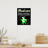 INSPIREREND GREEN PERSONALIZED GYMNASTICS POSTER (Keuken)