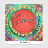 Inspirerend grillige rode overlevende inspiriteit sticker (Vel)