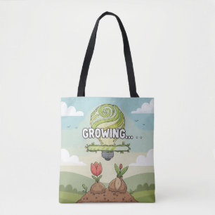 Inspirerend groen idee Motiverende teelt Draagtas