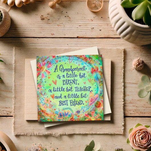 Inspirerend  Grootouder Quote Floral
