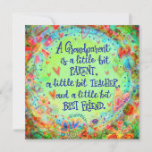 Inspirerend  Grootouder Quote Floral (Voorkant)