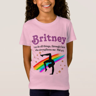 INSPIREREND GYMNAST BIJBELVERS GEPERSONALISEERD T- T-SHIRT