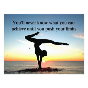 INSPIREREND GYMNASTICS QUOTE ONTWERP FOTO AFDRUK