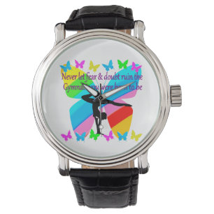INSPIREREND GYMNASTIEK MEISJE VLINDER ONTWERP HORLOGE