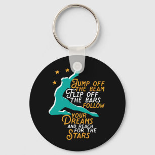 Inspirerend gymnastiek sleutelhanger