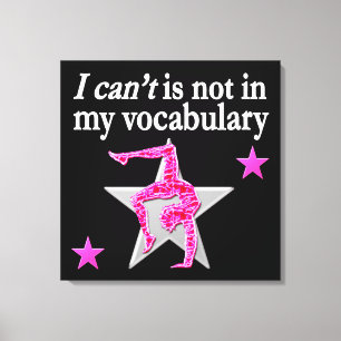 INSPIREREND GYMNASTISCH ONTWERP CANVAS AFDRUK