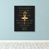 Inspirerend Hafiz Dance Quote Gold Ballet Dancer Canvas Afdruk (Insitu (Houten vloer))