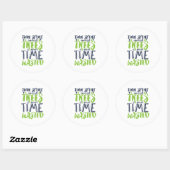 Inspirerend hak- en Camping Quote Forest Tree Ronde Sticker (Vel)
