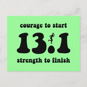 Inspirerend halve marathon briefkaart