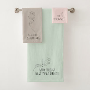 Inspirerend Handdoeken Set met Quotes
