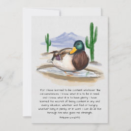 Inspirerend, Handgemaakt, Bijbelvers, Eend, woesti Feestdagenkaart