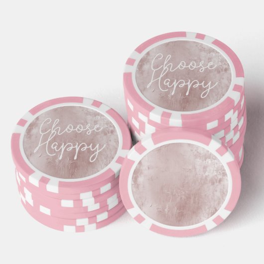 Inspirerend Happy Chic Dusty Roos Blush Pink Poker Chips (Opstapeling)