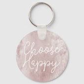 Inspirerend Happy Chic Dusty Roos Blush Pink Sleutelhanger (Voorkant)
