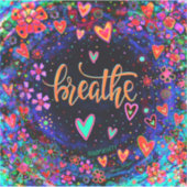 Inspirerend hart ademhalingsinspiratie sticker (Voorkant)