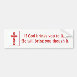Inspirerend hartenkruis bumpersticker