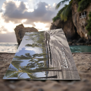 Inspirerend Hawaiiaanse strand Vredige Kona kust Yogamat