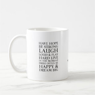 Inspirerend Heb Hoop Zwart & Wit Citaat Koffiemok