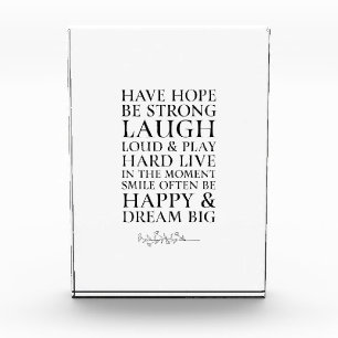 Inspirerend heeft Hope Black & White Quote Fotoblokken
