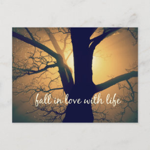Inspirerend Herfst in liefde met het leven Quote Briefkaart