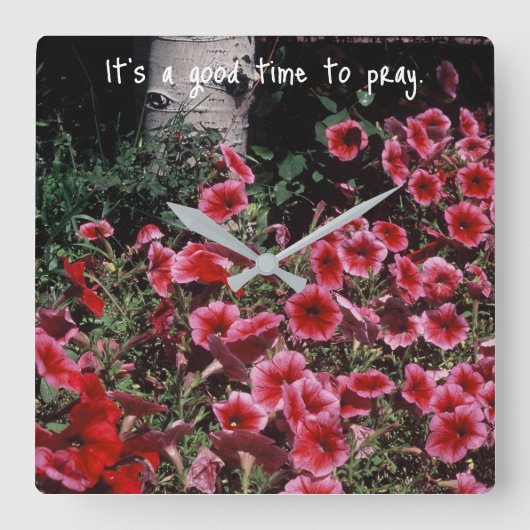 Inspirerend herinnering aan Pray Vierkante Klok (Voorkant)