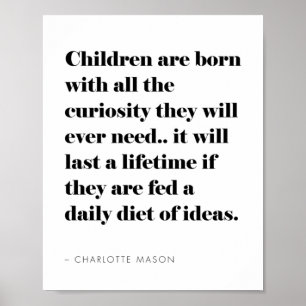 Inspirerend Homeschool citaat over kinderen Poster