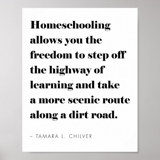 Inspirerend Homeschool Quote Poster (Voorkant)