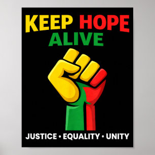 Inspirerend hoop levend houden zwarte geschiedenis poster