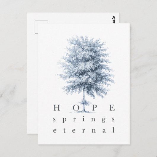 Inspirerend Hope Springs Eternal  Tree Briefkaart (Voorkant / Achterkant)